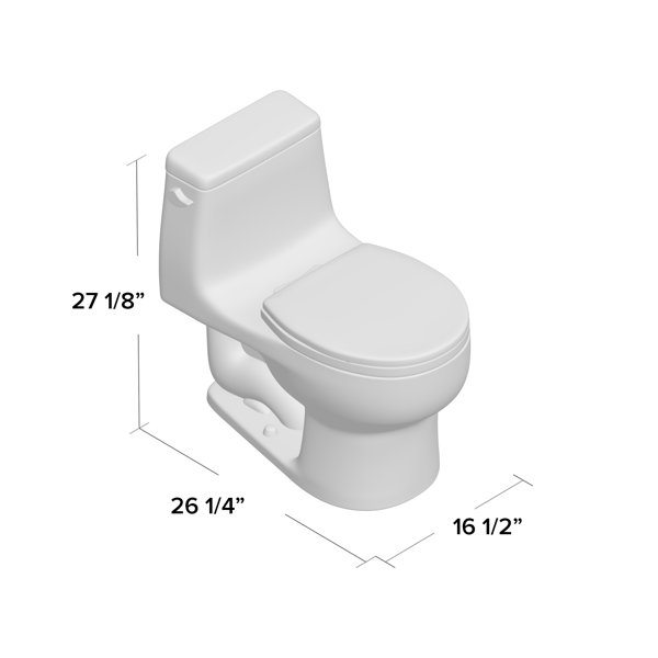 Ultimate Power Gravity Low Consumption 1.6 GPF Round OnePiece Toilet (Seat Included) & Reviews